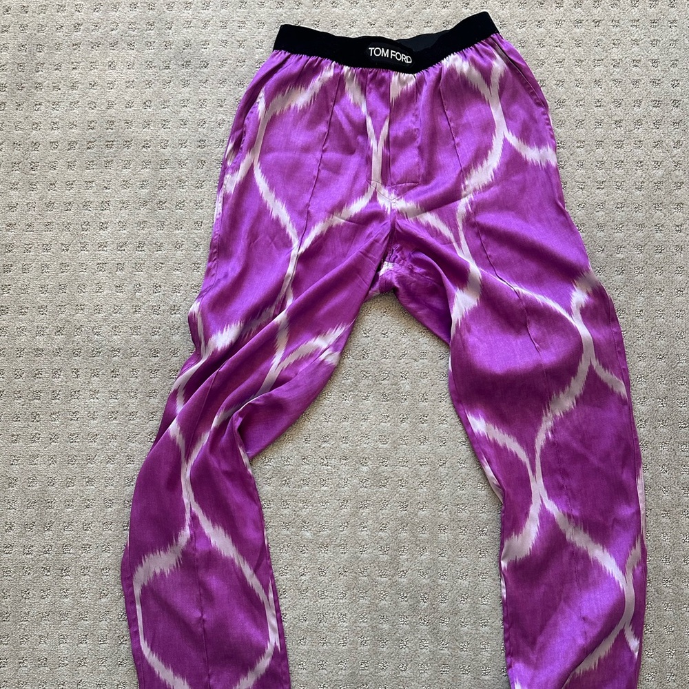 Tom Ford Silk Logo Pants